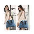 Women's Vintage Hobo Canvas Shoulder Tote Handbag Shopping Bags With Logos